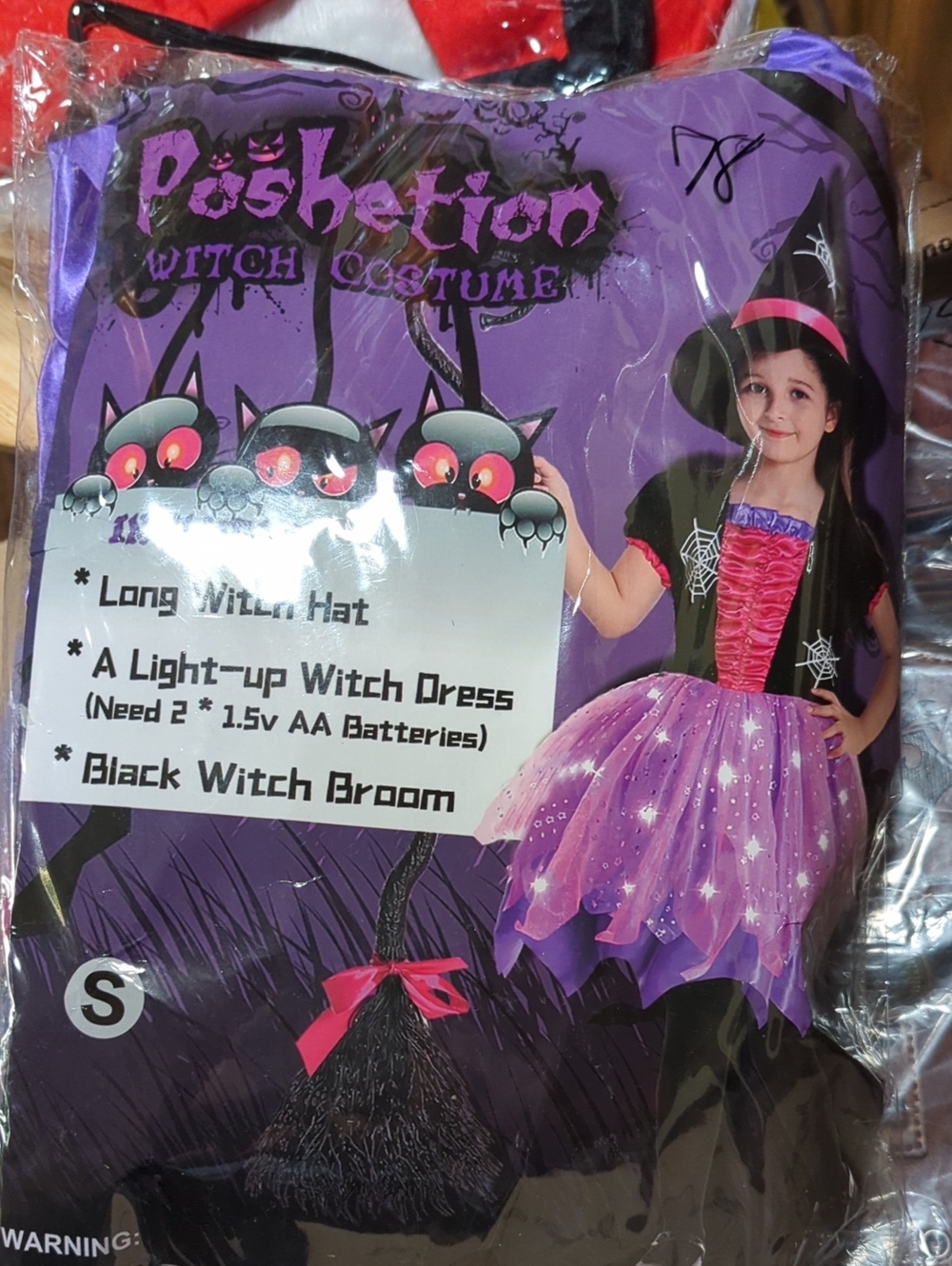 Purple Light-Up Witch Costume for Kids